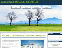 Tablet Screenshot of blackmanfamilychiro.com